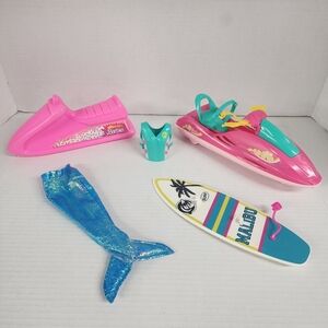 Barbie Water Accessories Pink Jet Ski and Surf Set